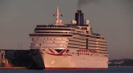 P&amp;O CRUISE SHIPS ARCADIA IONA &amp; VENTURA SOUTHAMPTON DEPARTURES ON 04/05/24