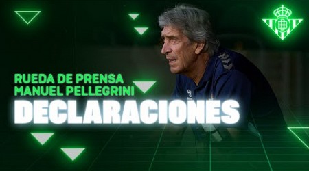 Rueda de prensa de Manuel Pellegrini tras el #RealBetisUDAlmería ⚽