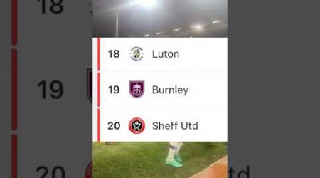 Luton Town and Burnley have been relegated from the Premier League!