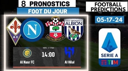 PRONOSTIC FOOT: PRONOSTIC SÉRIE A, LA LIGA // 17 MAI ( NAPOLI, FIORENTINA, SOUTHAMPTON )