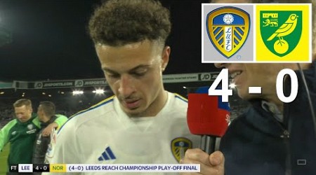 Ethan Ampadu Interview Post Leeds United 4 vs 0 Norwich City 16/05/2024