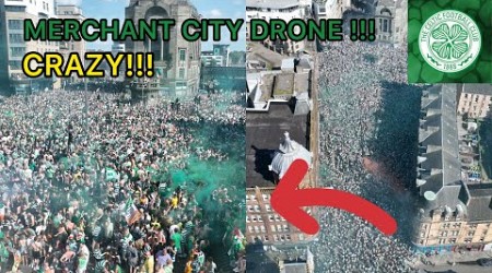 CRAZY SCENES - CELTIC FANS AT MERCHANT CITY !!! DRONE