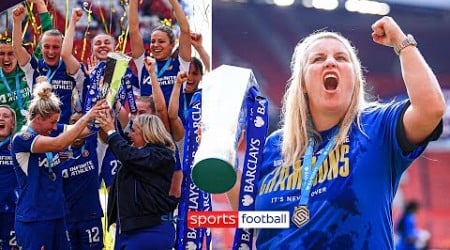 Emma Hayes reacts to winning the WSL title again! 