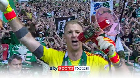 Joe Hart singing with the fans at Celtic Park! 