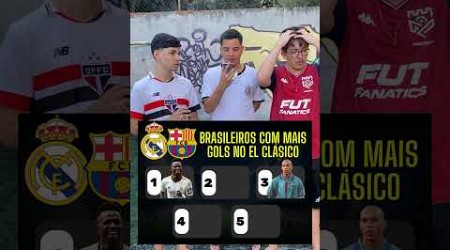 Brasileiros com mais gols no El Clásico! #futebol #realmadrid #barcelona #ronaldo #neymar