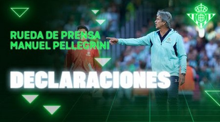 Rueda de prensa de Manuel Pellegrini tras el #RealBetisRealSociedad ⚽