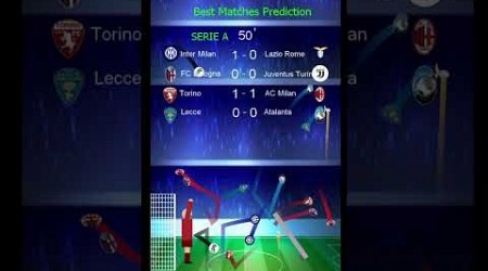 Serie A best matches prediction #football #prediction #uefa #seriea #intermilan #juventus #acmilan