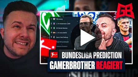 GamerBrother REAGIERT auf SEINE BUNDESLIGA PROGNOSE 2023/2024 