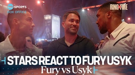 Cristiano Ronaldo, Eddie Hearn &amp; Anthony Joshua react after winner of #FuryUsyk 