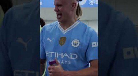 Dressing Room Celebrations! | De Bruyne, Rodri, Haaland #mancity #premierleagueclub