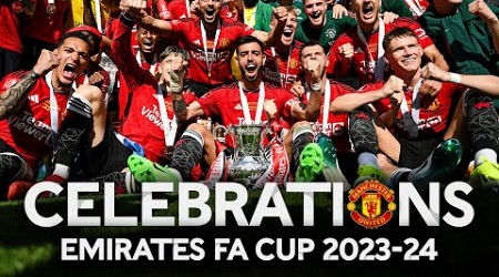 Bruno Fernandes Lifts The FA Cup | Trophy Lift &amp; Full-Time Celebrations 