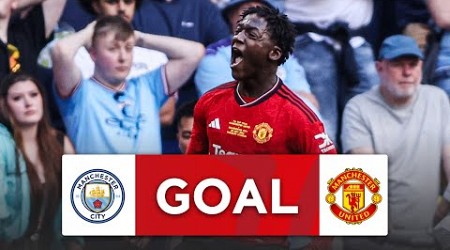 GOAL | Kobbie Mainoo | Manchester City 0-2 Manchester United | Final | Emirates FA Cup 2023-24