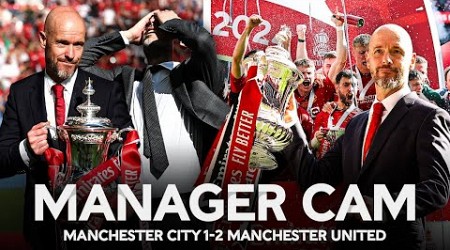 Manager Cam | Ten Hag v Guardiola | Manchester City 1-2 Manchester United | Final | Emirates FA Cup