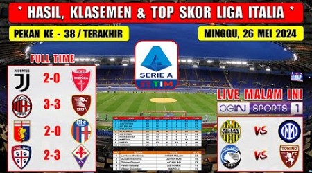 Hasil Liga Italia Tadi Malam ~ JUVENTUS vs MONZA ~ MILAN vs SALERNITANA ~ Liga Italia 2024 Pekan 38