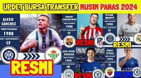 UPDET RESMI‼️BURSA TRANSFER MUSIM PANAS 2024/2025 - INTER MILAN - CHELSEA - BARCELONA - AS ROMA -PSG