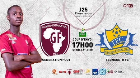 Suivez le match GÉNÉRATION FOOT vs TEUNGUETH FC 25ème Journée Ligue 1 (retour)