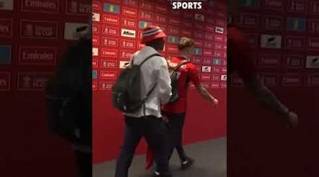 Manchester United players leave Wembley after winning the FA Cup 