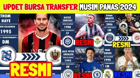 UPDET RESMI ‼️ BURSA TRANSFER MUSIM PANAS TERBARU 2024/2025 - REAL MADRID - CHELSEA - INTER MILAN