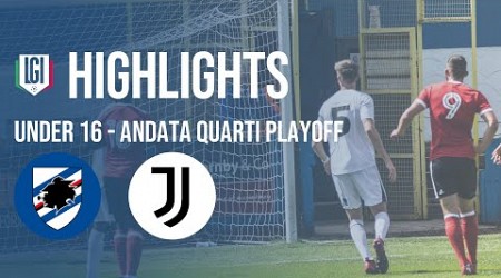 Highlights Sampdoria-Juventus U16 A-B, andata quarti playoff stagione 2023-24