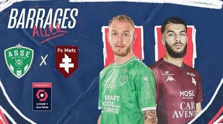 AS SAINT-ÉTIENNE - FC METZ - Résumé - Barrages ALLER 2023/2024