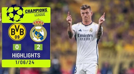 Real Madrid vs Borussia Dortmund 2-0 - Match Highlights - UCL FINAL 2024