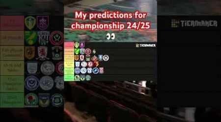 Championship 24/25 predictions 