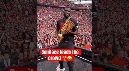 Boniface scores goals and leads the crowd 