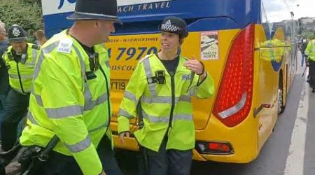 MILLWALL FANS LEAVING ST ANDREWS UNDER POLICE ESCORT after the game with Birmingham....