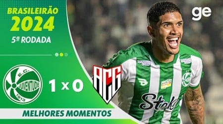 JUVENTUDE 1 X O ATLÉTICO-GO | MELHORES MOMENTOS | 5ª RODADA BRASILEIRÃO 2024 | ge.globo