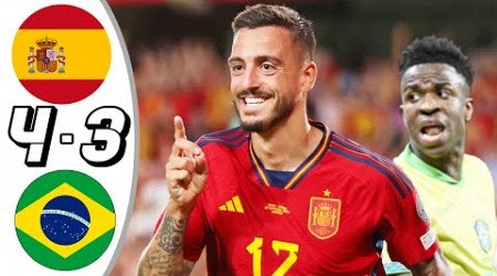 Spain vs Brazil 4-3 - All Goals &amp; Highlights - 2024