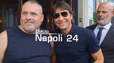 CONTE a NAPOLI, primo incontro coi TIFOSI: bel gesto del mister 