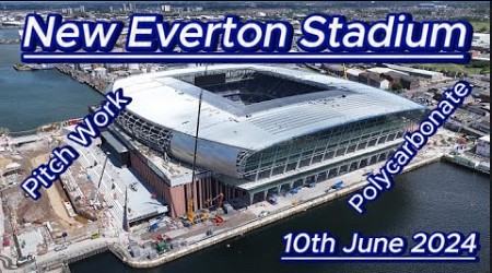 New Everton fc Stadium - 10th June 2024 - Bramley Moore Dock - Latest Progress Update