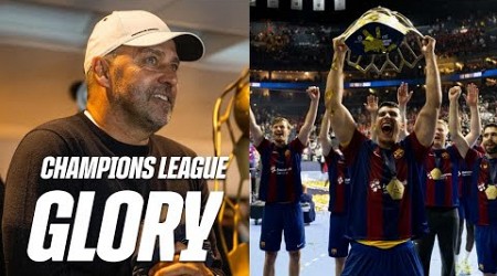 HANSI FLICK SUPPORTS BARÇA HANDBALL IN THE CHAMPIONS LEAGUE FINAL | FC Barcelona 