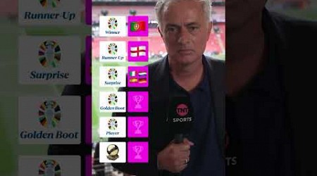 Jose Mourinho gives us his Euro 2024 predictions! 