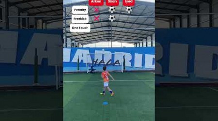 3 Shots challenge with Ajax dream academy #football #footballshorts #soccer #footballchallenge #ucl