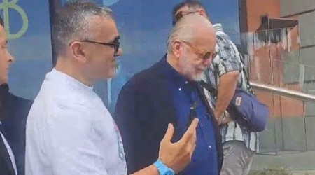 De Laurentiis ha accolto Conte a Napoli, ecco il presidente! 