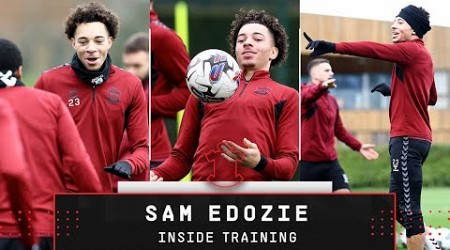 INSIDE TRAINING: Sam Edozie gets mic&#39;d up 