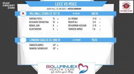 London Eagles CC 2nd XI v Millwall Stars CC 1st XI