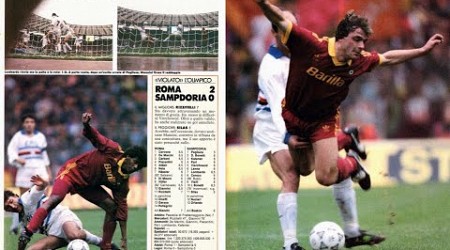 ROMA-Sampdoria 2-0 RIZZITELLI, GIANNINI 11ª giornata Andata 24-11-1991