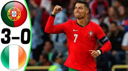 Portugal vs Ireland 3-0 - RONALDO HAT-TRICK - All Goals and Highlights 2024