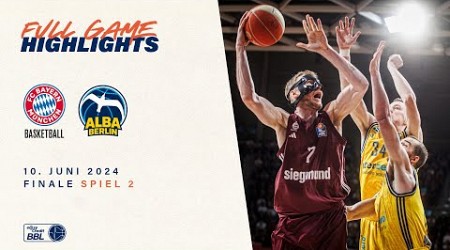 FC Bayern München Basketball vs. ALBA BERLIN - Full Game Highlights - Finale Spiel 2, Saison 2023/24