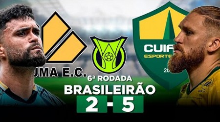 CRICIÚMA 2 x 5 CUIABÁ Campeonato Brasileiro Série A 2024 6ª Rodada | Narração