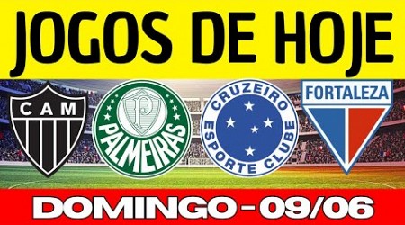 JOGOS DE HOJE | BRASILEIRÃO 2024 | DOMINGO 09/06/2024 | JOGOS DE HOJE COPA DO NORDESTE 2024