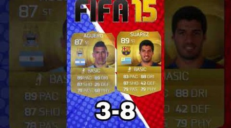 SUAREZ VS AGUERO Evolutions on FIFA! #barcelona #mancity #fifaevolution