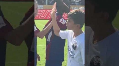 Thiago Messi jugó contra el Barcelona, el hijo de Leo y Anto