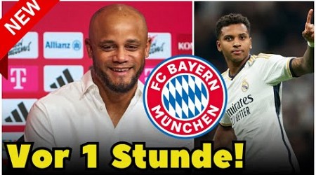 UNGLAUBLICH! KOMPANY ÜBERZEUGT SUPERSTAR VON REAL MADRID, ZUM BAYERN ZU WECHSELN! FC BAYERN NACHRICH