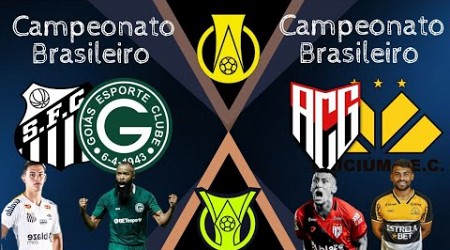 AO VIVO - Santos x Goiás - Série B / Atlético-GO x Criciúma - Série A - Brasileirão