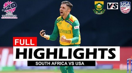 SOUTH AFRICA VS USA FULL HIGHLIGHTS ICC T20 CRICKET WORLD CUP 2024 | SA VS USA