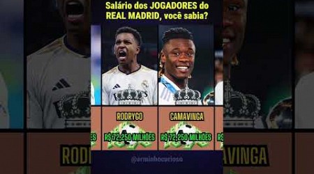 Salário dos jogadores do Real Madrid #famosos #futebol #realmadrid #futebolbrasileiro #curiosodades