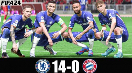 FIFA 24 - MESSI, RONALDO, MBAPPE, NEYMAR, ALL STARS | CHELSEA 14-0 BAYERN MUNCHEN UCL FINAL